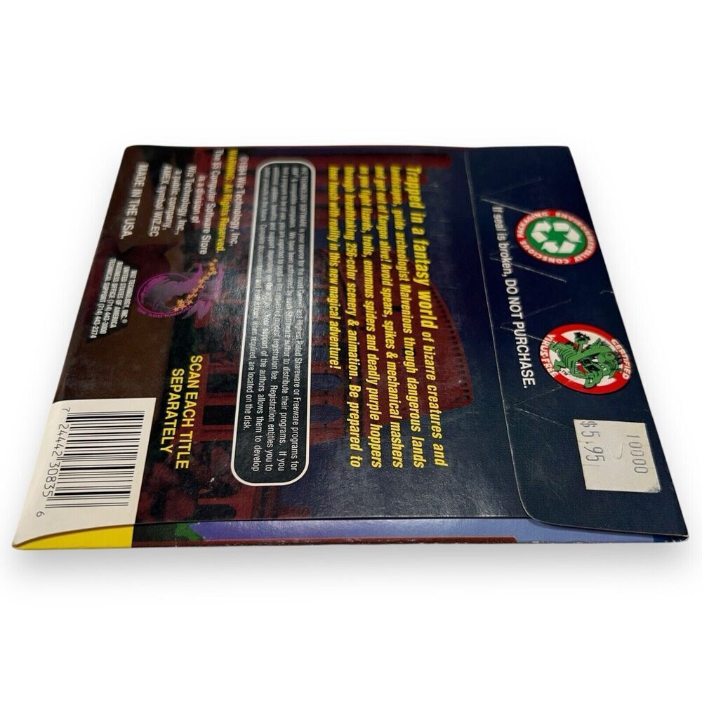 VTG NOS Xargon Shareware PC Game 3.5” Disk Wiz Technology NEW SEALED! - Picture 4 of 4